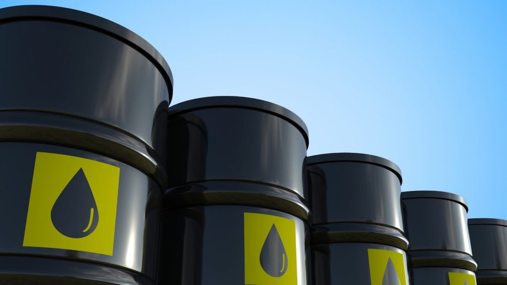 Oil prices fall as concerns over China's demand and tensions in the Middle East weigh on market sentiment.