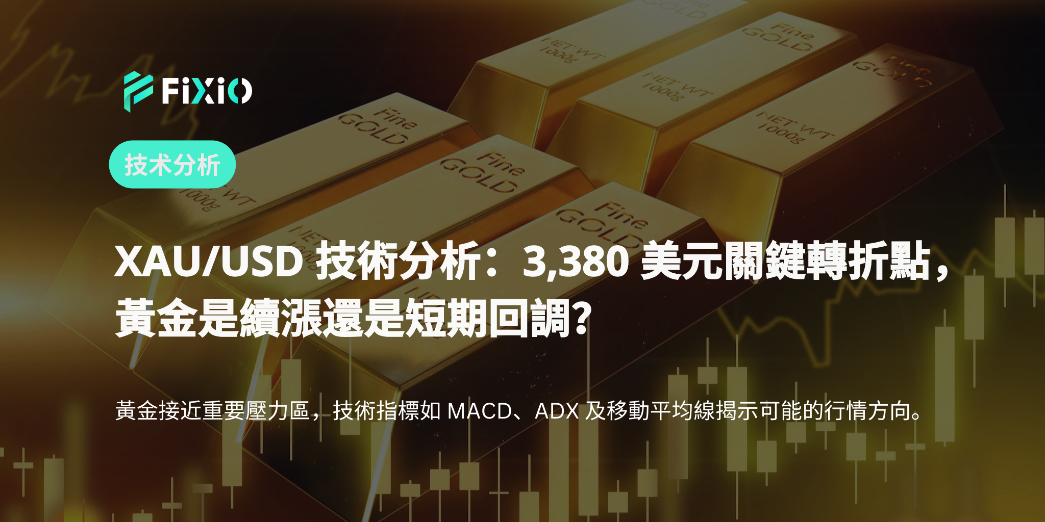 XAU/USD 技術分析（1小時圖）：3,380美元攻防戰，升勢延續還是進入調整？