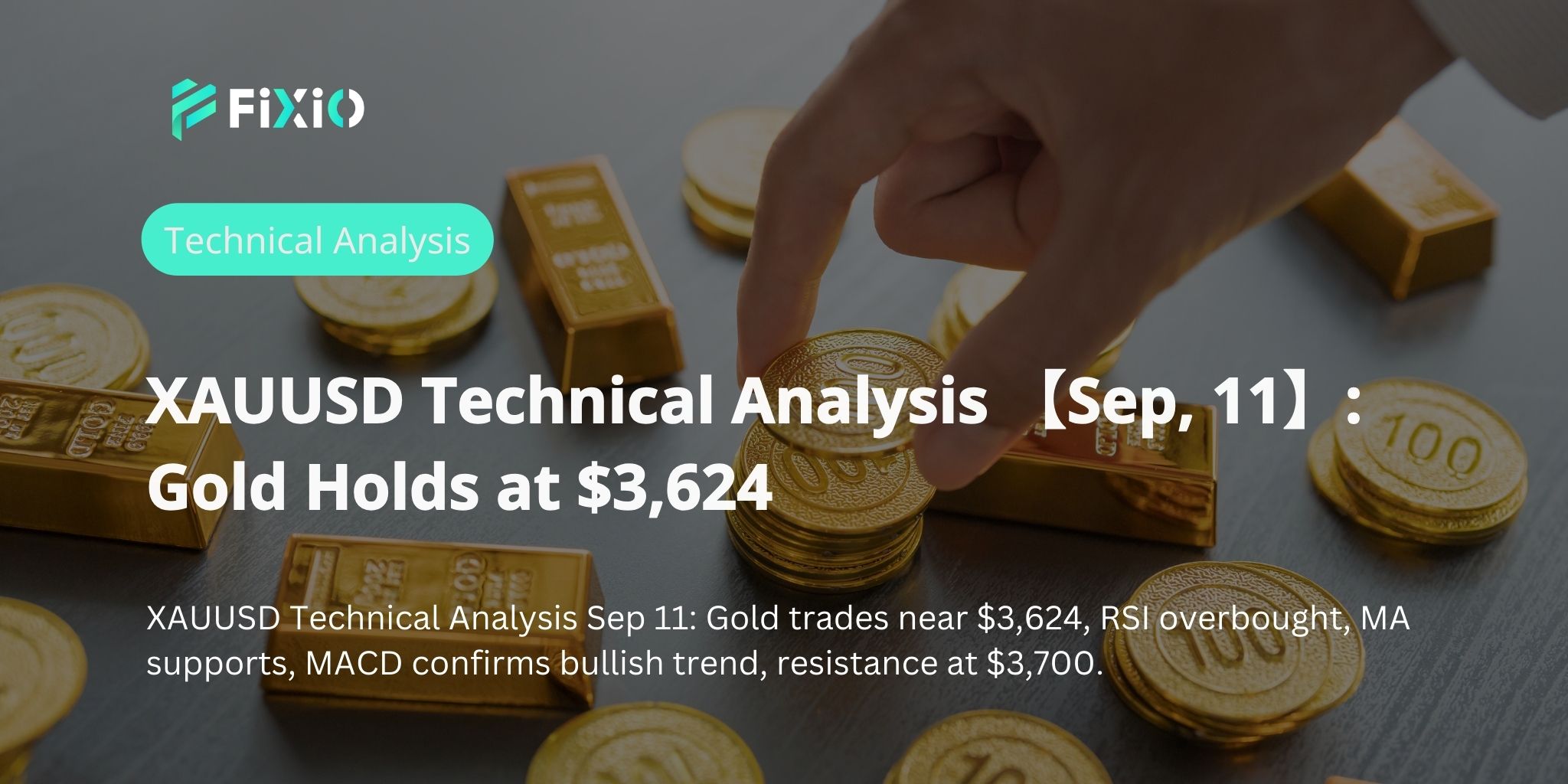 XAUUSD Technical Analysis 【Sep, 11】: Gold Holds at $3,624