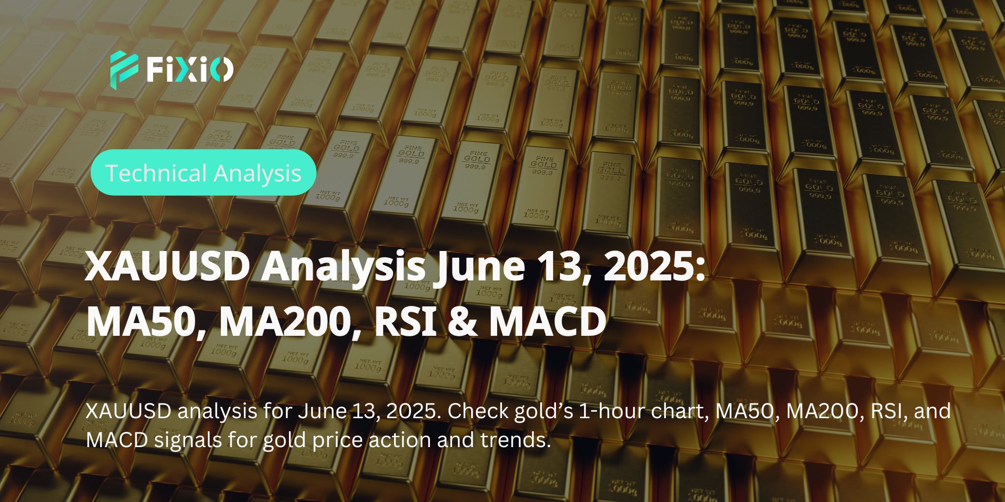 XAUUSD Analysis June 13, 2025: MA50, MA200, RSI & MACD