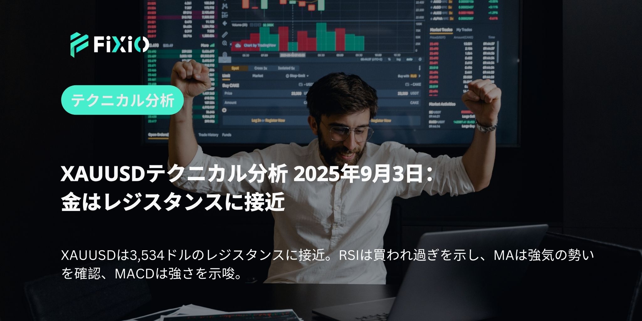 XAUUSDテクニカル分析 2025年9月3日：金はレジスタンスに接近