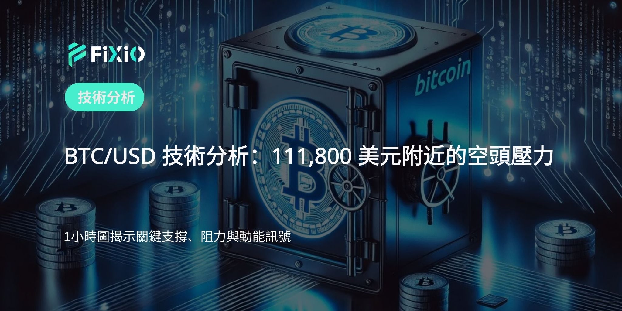 BTC/USD 技術分析（1小時）：111,800 美元附近出現下行壓力，深入檢視後續走勢