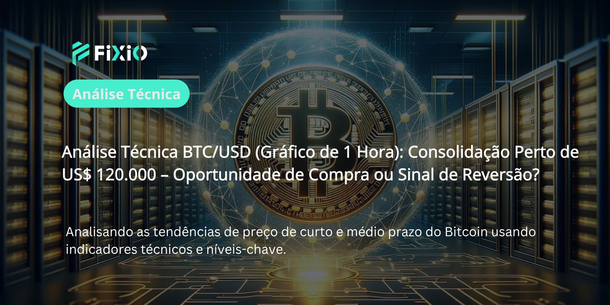 Análise Técnica BTC/USD (Gráfico de 1 Hora): Consolidação Perto de US$ 120.000 – A Próxima Grande Movimentação Será de Compra na Queda ou Correção?