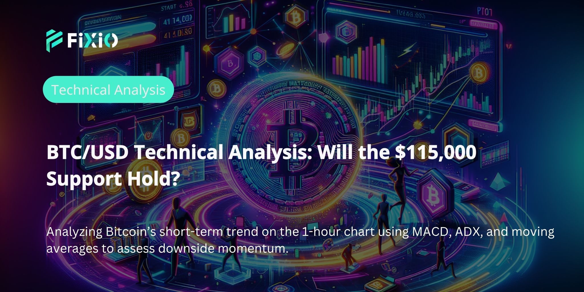 BTC/USD Technical Analysis (1-Hour Chart): Will Bitcoin Break Below $115,000 and Enter a Bearish Shift?