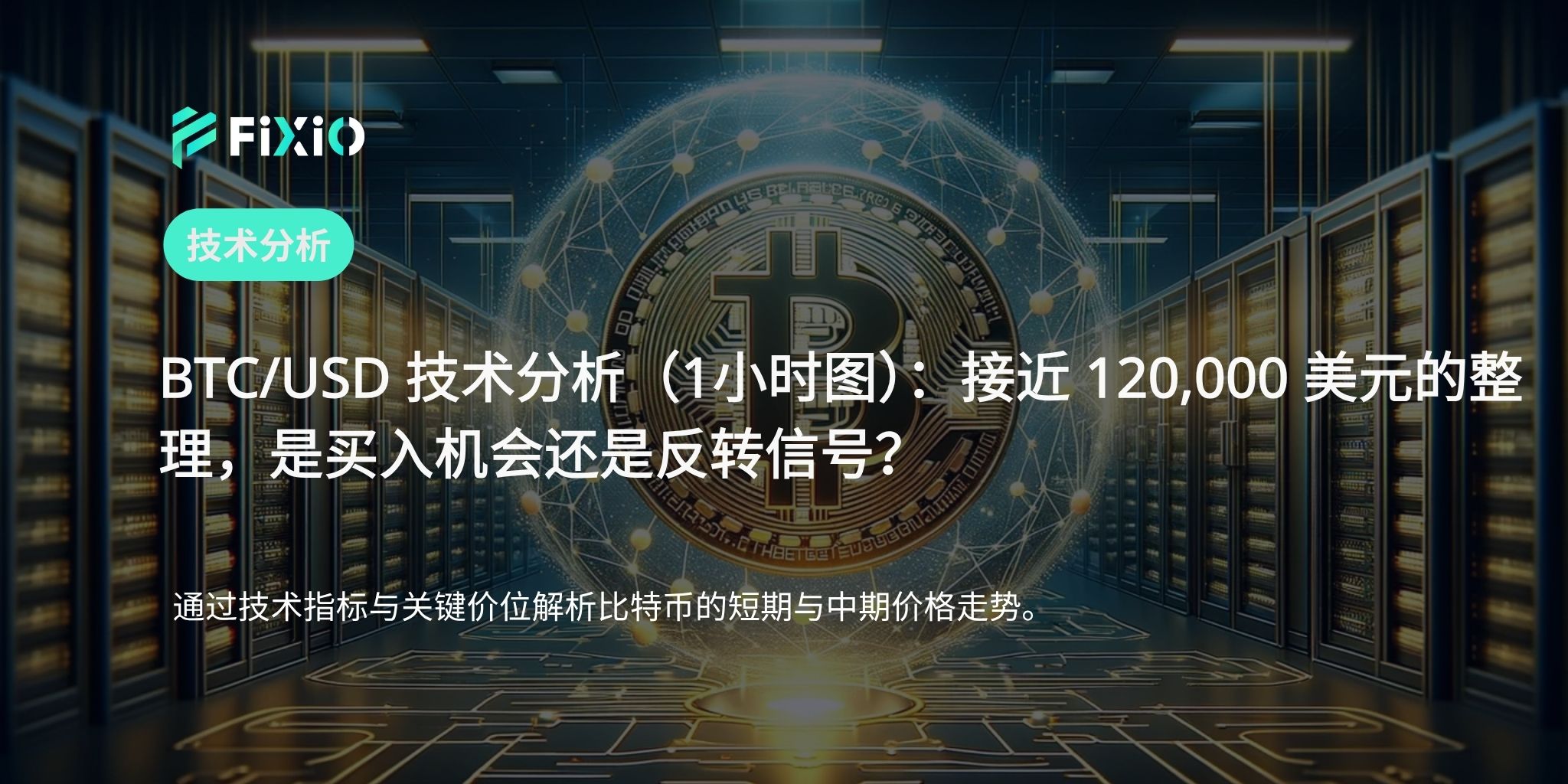 BTC/USD 技术分析（1小时图）：接近 12 万美元进入整理阶段——下一波行情是逢低买入还是回调？