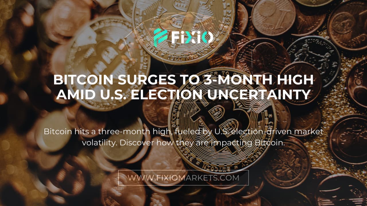 Bitcoin Surges to 3-Month High Amid U.S. Election Uncertainty