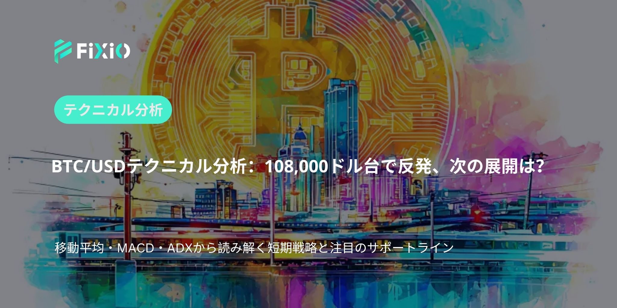 BTC/USD テクニカル分析（1時間足）：108,000ドル台で底堅さ示す、次のターゲットは？