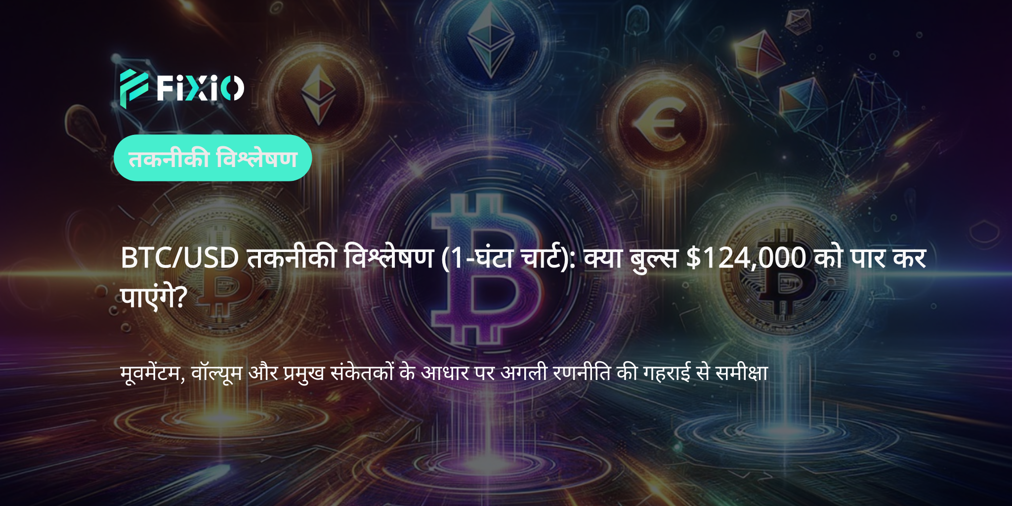 BTC/USD तकनीकी विश्लेषण (1-घंटे का चार्ट): $124,000 के करीब – क्या तेजी की गति जारी रहेगी?