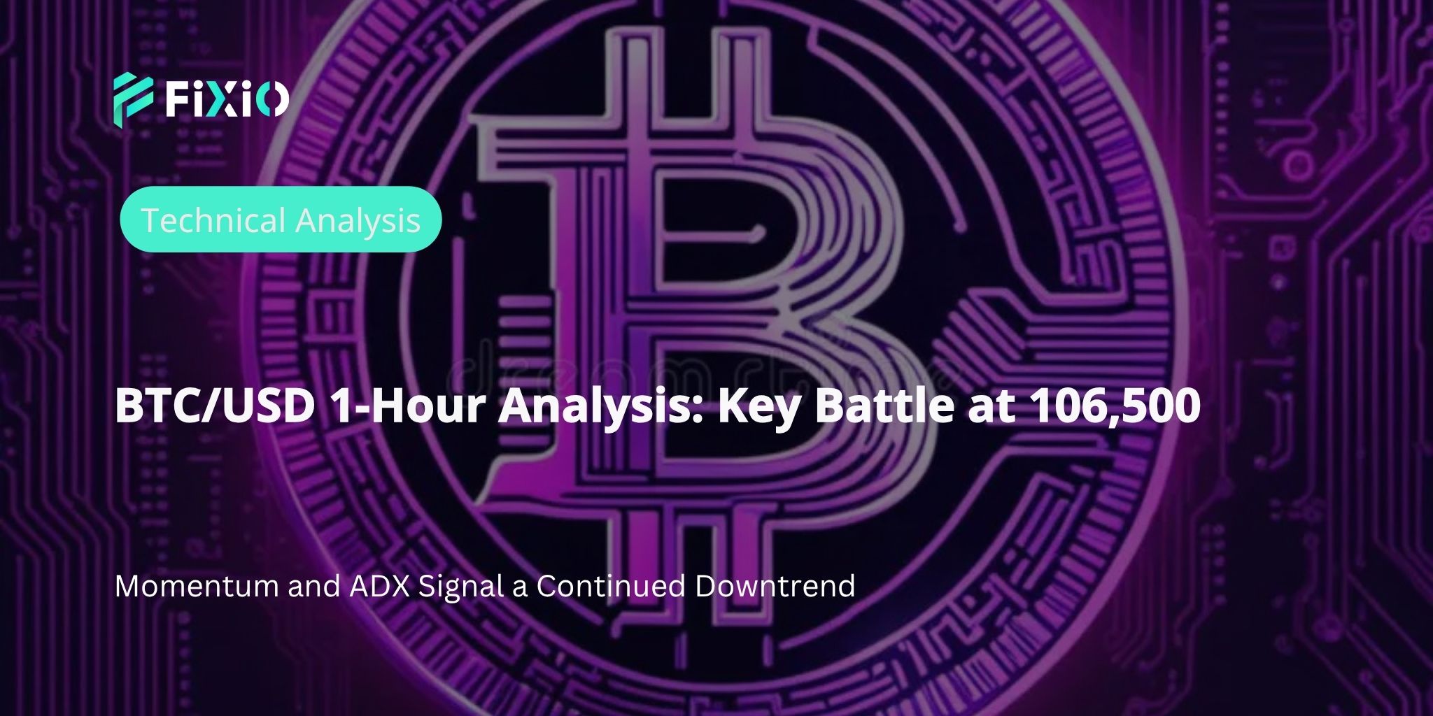 BTC/USD Technical Analysis (1-Hour Chart): Battle at $106,800 Signals Ongoing Downtrend