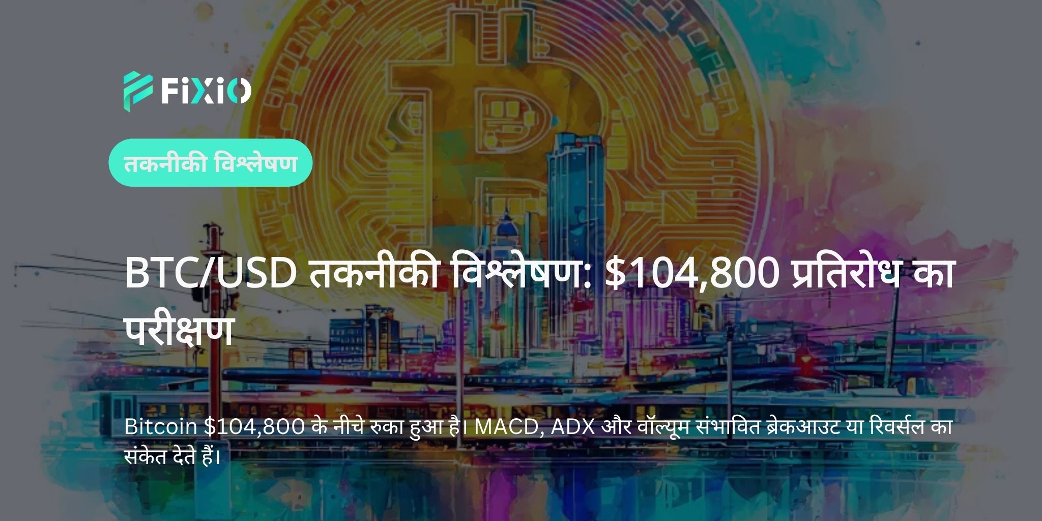 BTC/USD तकनीकी विश्लेषण (1-घंटे का चार्ट): $104,800 के प्रतिरोध स्तर के करीब, क्या गति में बदलाव के संकेत हैं?
