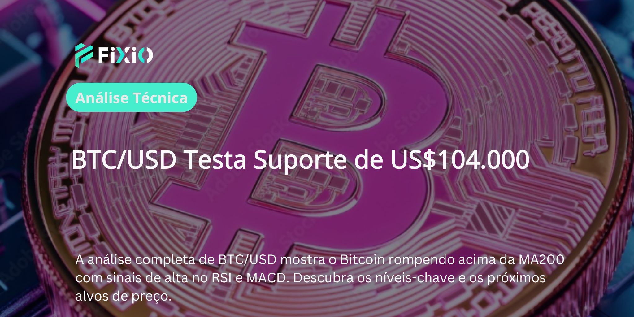 Análise Técnica BTC/USD: Suporte de US$104.000 em risco — Continuação da tendência de baixa?