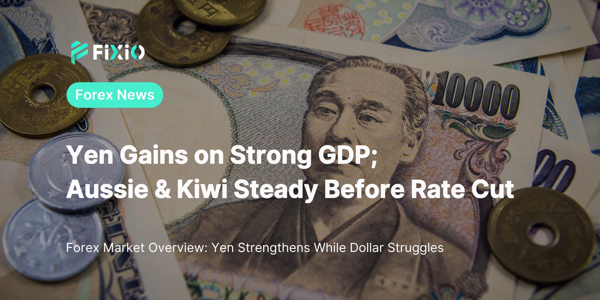 Yen Gains on Strong GDP; Aussie & Kiwi Steady Before Rate Cut