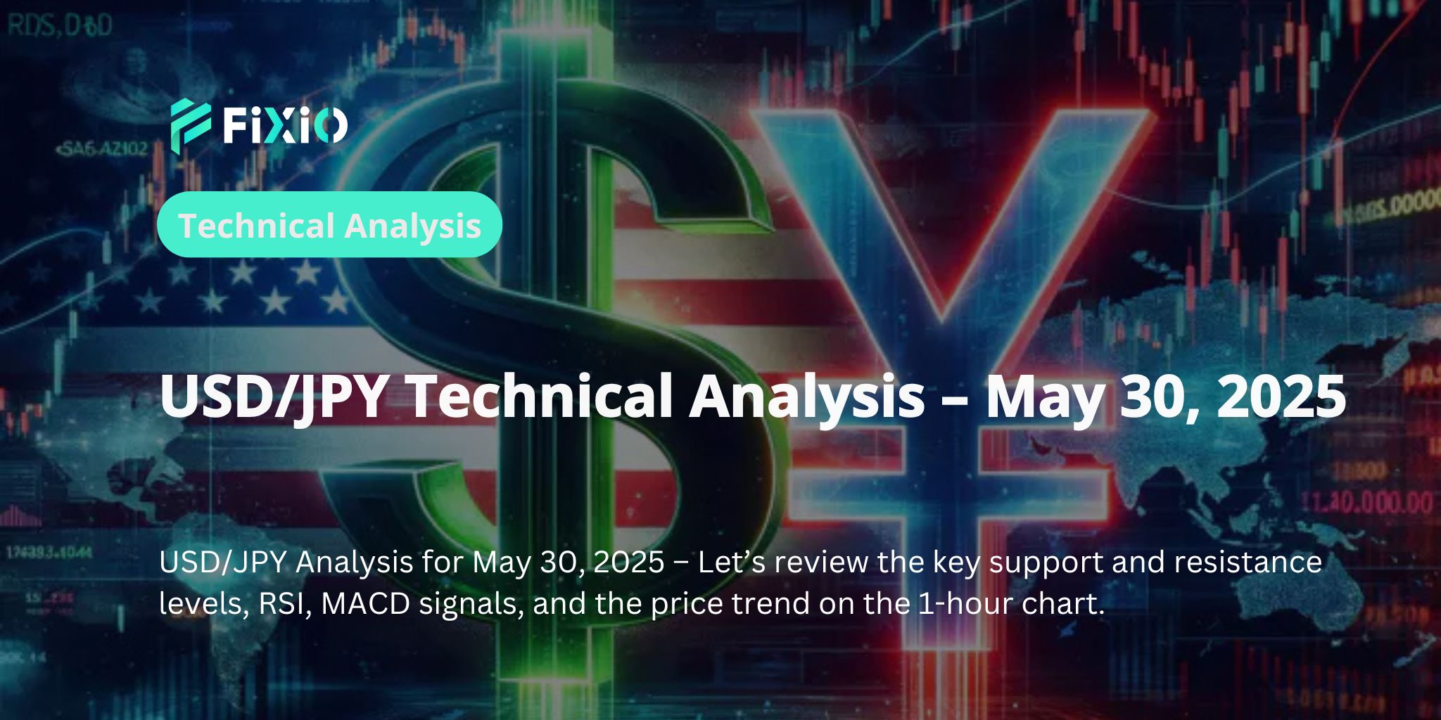 USD/JPY Falls Below 143.80 – 1H Technical Analysis (May 30, 2025)