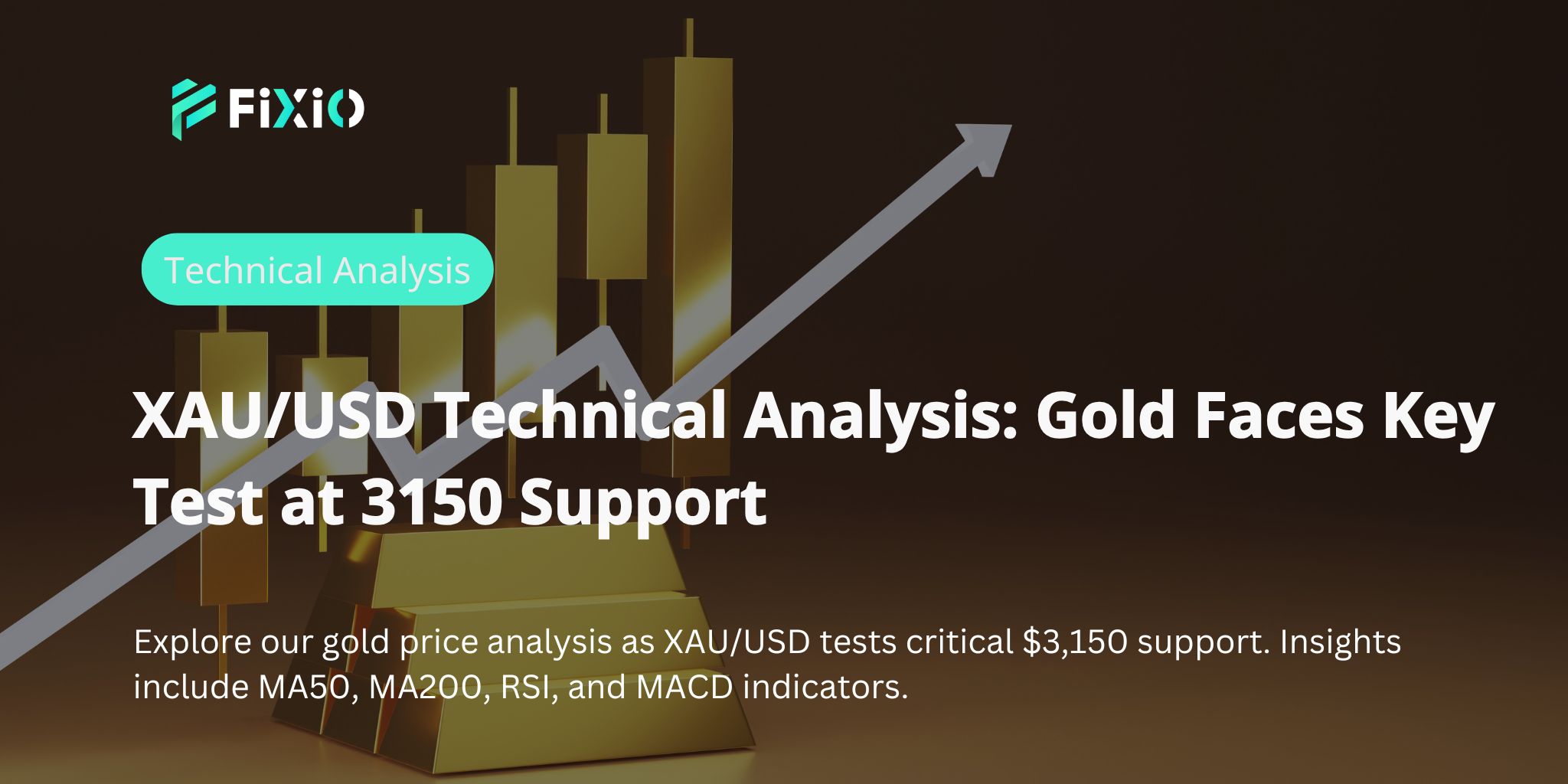 XAU/USD テクニカル分析：金は3150ドルのサポート水準で重要な試練に直面