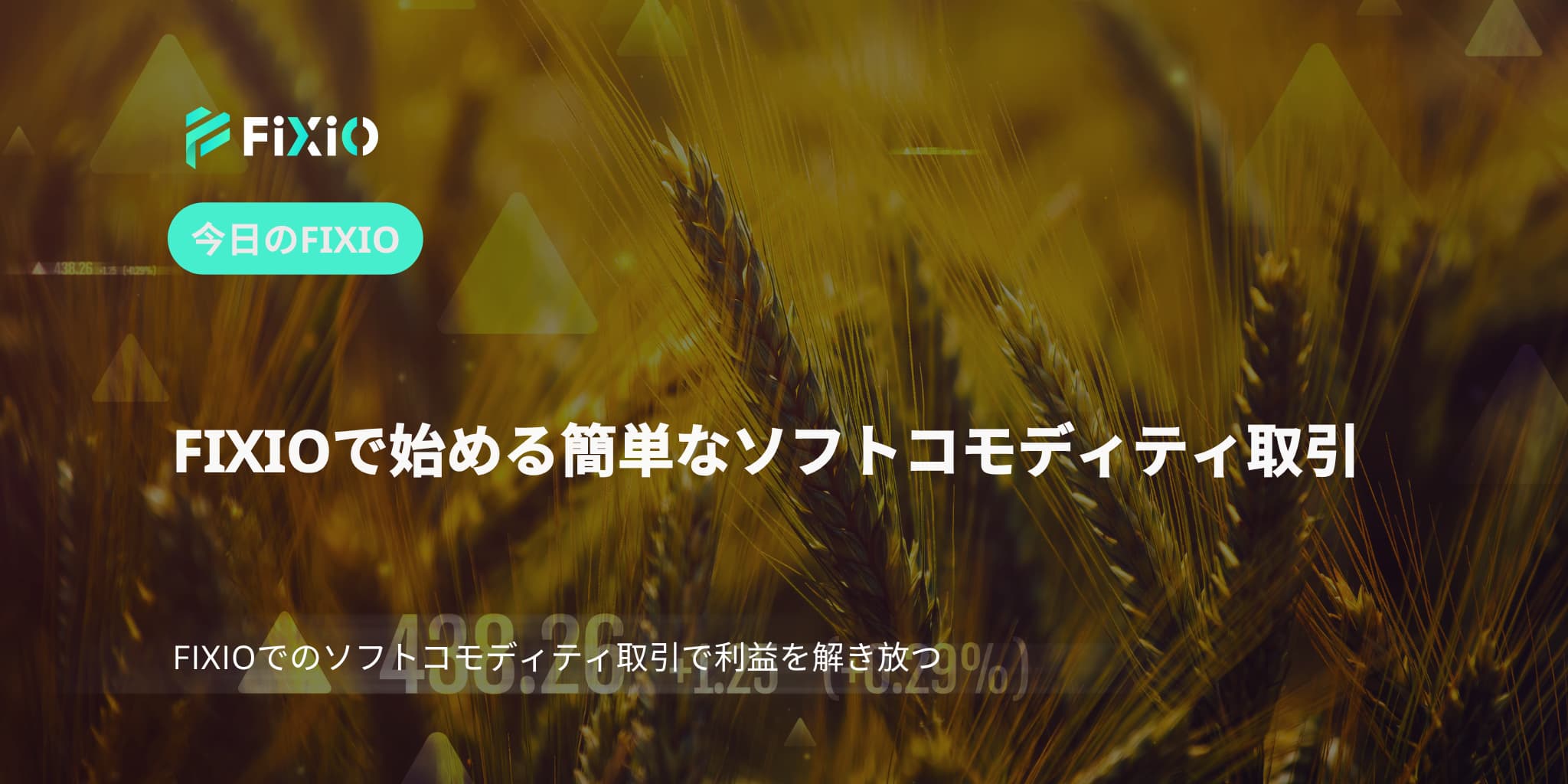 FIXIOで始める簡単なソフトコモディティ取引