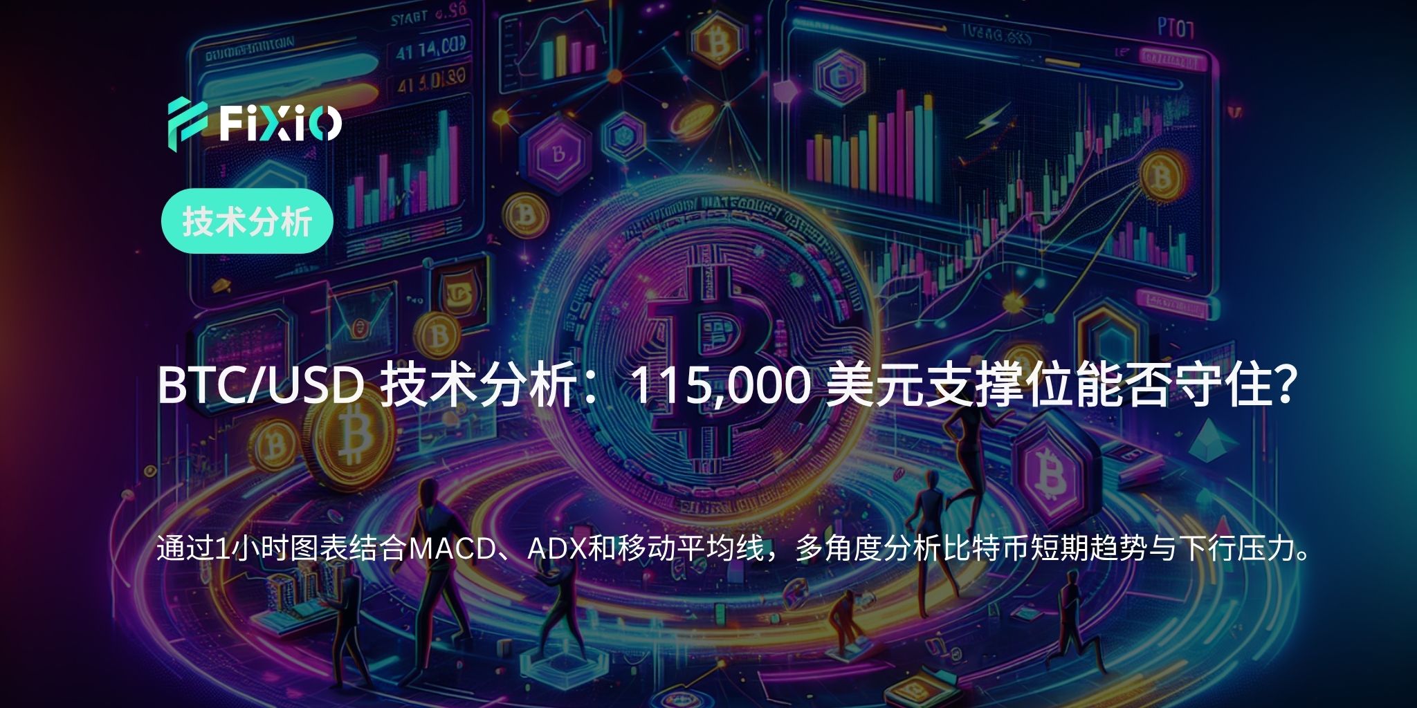 BTC/USD 技术分析（1小时图）：比特币是否将跌破 115,000 美元并进入短期转折点？